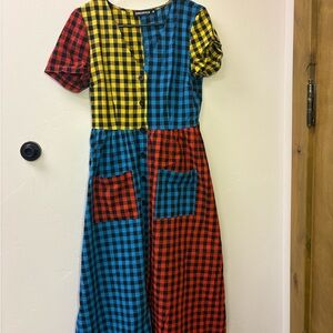 Dangerfield color block midi dress